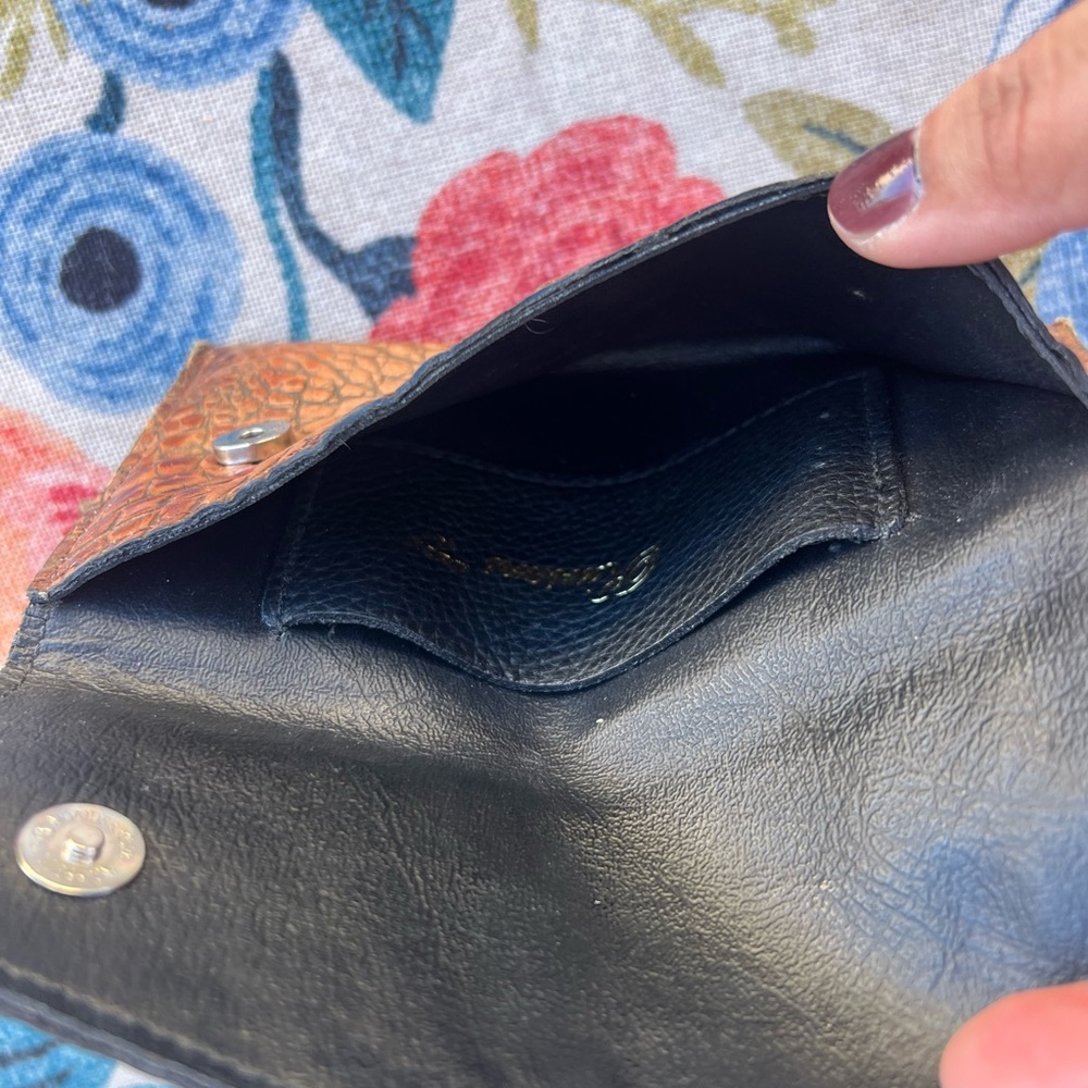 Western Elegant Brown Crocodile Pattern Clutch/Wa… - image 2